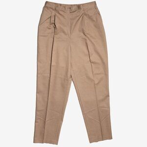 Vintage Tan F Jay High Waist Pleated Pants 33x32 Women's Size 18 Classic Fit
